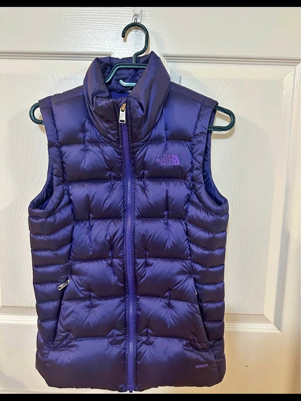The North Face Girls Purple Quilted Down Vest